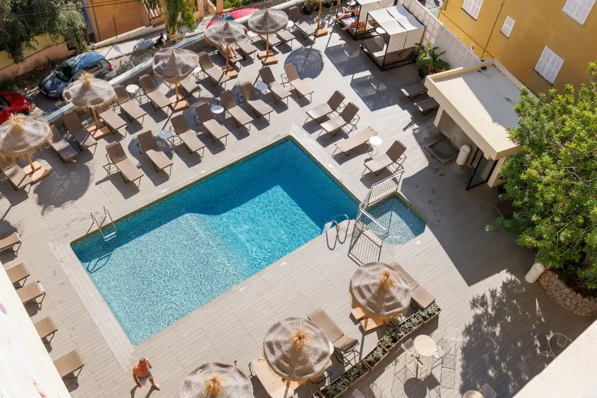 Vista aérea piscina hotel Eden Nord Sóller