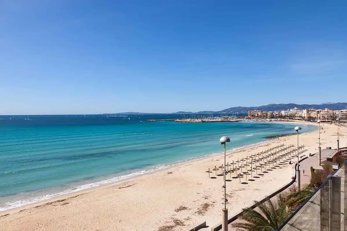 Playa de Palma from Hotel Eden Palma Playa