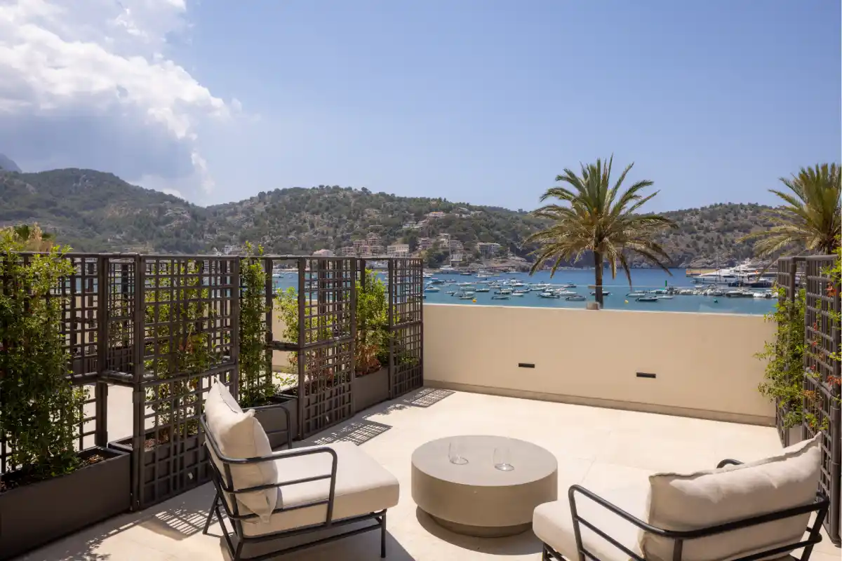 Terraza con vistas habitacion  hotel Eden Sóller