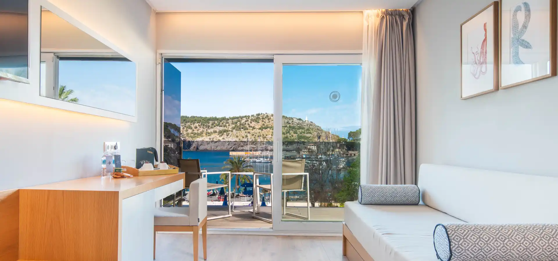 vista puerto desde habitación hotel eden soller