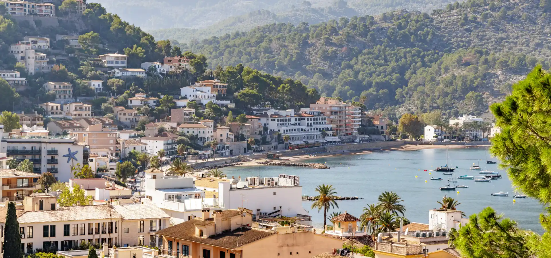 views of Puerto de Sóller from Hotel Eden Nord Sóller