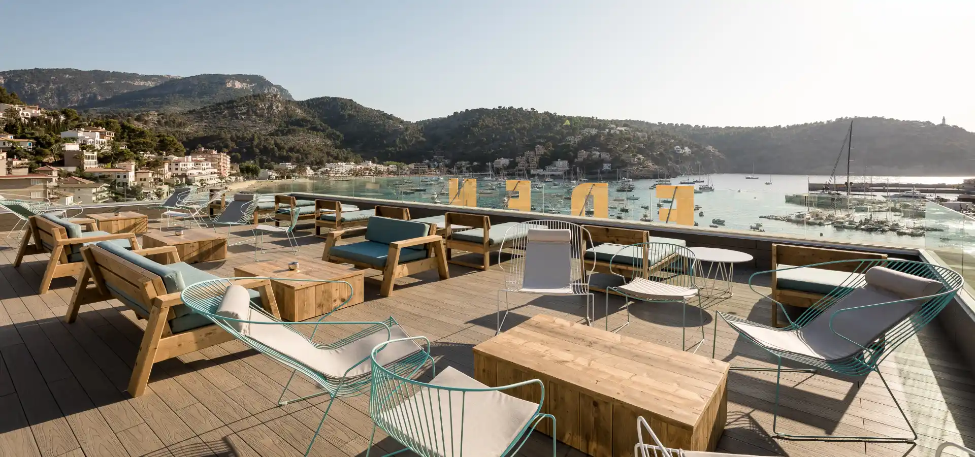 view of the port from the rooftop of Hotel Eden Sóller
