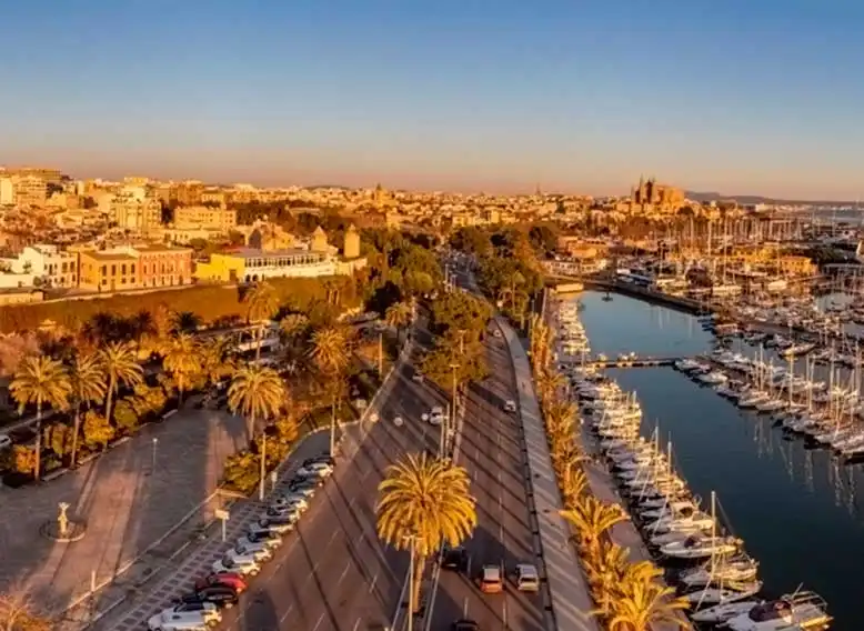 Palma seafront promenade in Mallorca